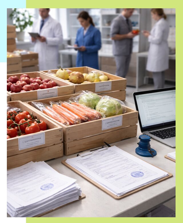 Сертификация овощей и фруктов в Кондопоге от 8629 р. | Алешин-Кнп