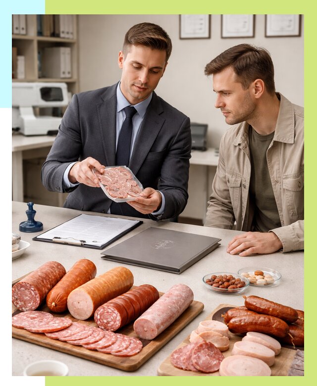 Сертификация колбасных изделий в Кондопоге от 7614 р. | Алешин-Кнп