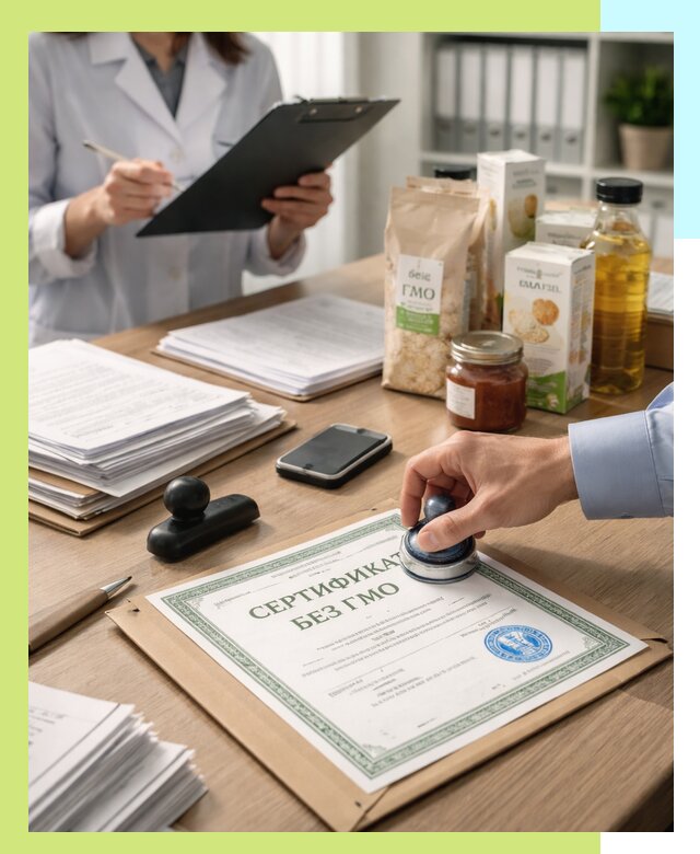 Получение сертификата Без ГМО для продукции в Кондопоге